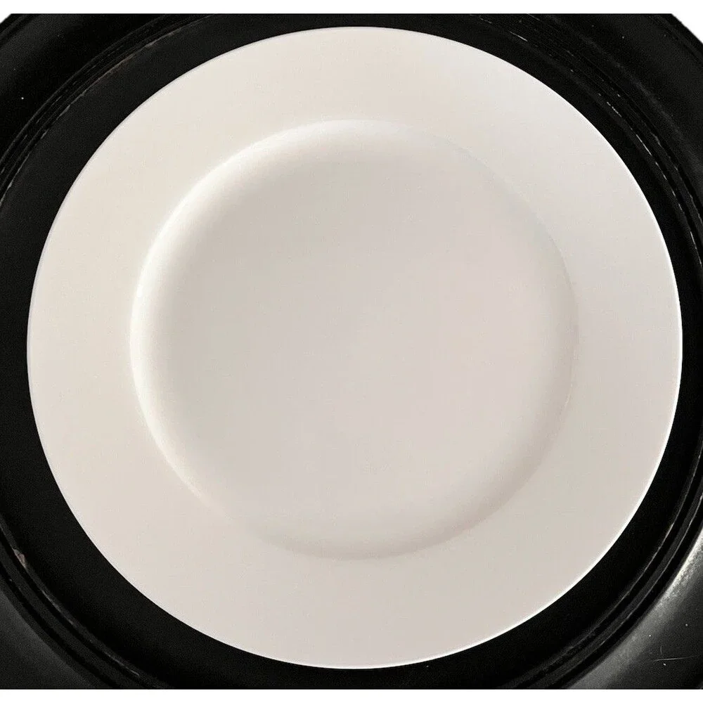 GORHAM Breckenridge Salad Plates 8" White Bone China Set of 4 - Picture 4 of 7